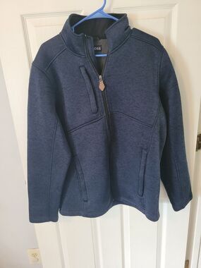 KNOSS Men's Navy Full Zip Stand-Up Collar Jacket Size L